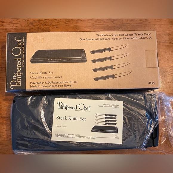 Pampered Chef Steak Knife Set (4) New in box! - Picture 1 of 6